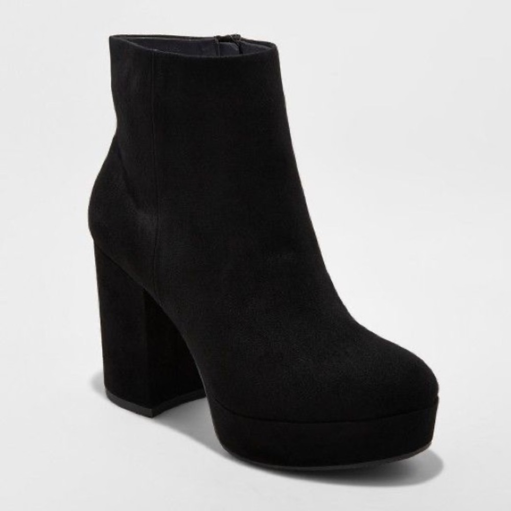 Black Suede Platform Boots